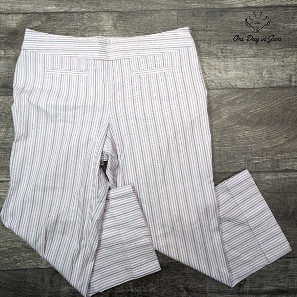 LOFT Pants - Loft Striped Cropped Pants Size 8